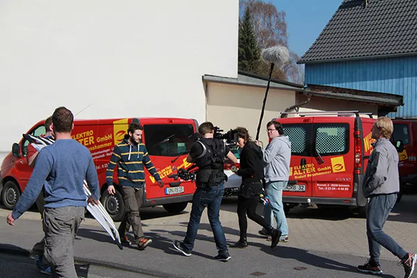 Impressionen von den Dreharbeiten zum Film, Helica in Hagen