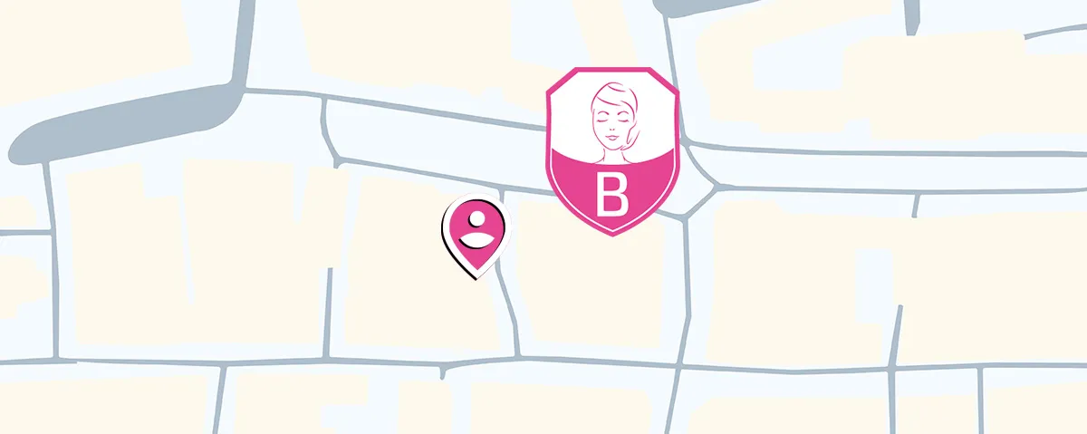 Zeichnung einer Straßenkarte die zu Google Maps führt