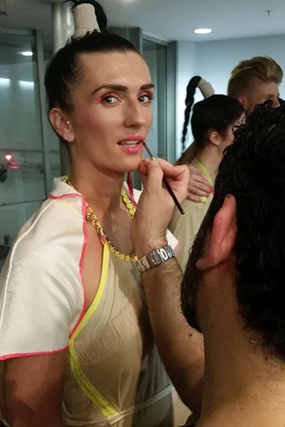 Modeschau des Labels Karma Killss, im Rudas Düsseldorf - Backstage Bild